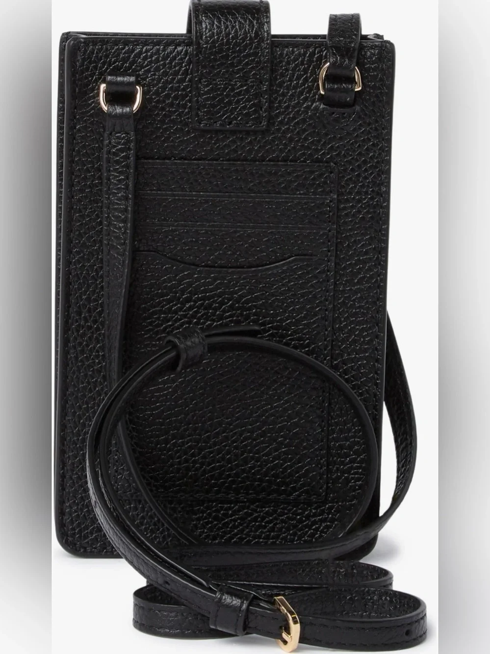 Marc Jacobs Black Leather Phone Crossbody bag
